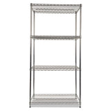 Alera® NSF Certified Industrial Four-Shelf Wire Shelving Kit, 36w x 24d x 72h, Silver (ALESW503624SR)