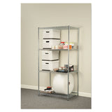 Alera® NSF Certified Industrial Four-Shelf Wire Shelving Kit, 36w x 24d x 72h, Silver (ALESW503624SR)