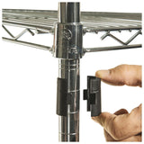 Alera® NSF Certified Industrial Four-Shelf Wire Shelving Kit, 48w x 18d x 72h, Silver (ALESW504818SR)