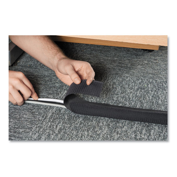 D-Line® Cable Grip Strip, 3" Wide x 10 ft Long, Black (DLNCGS3B)