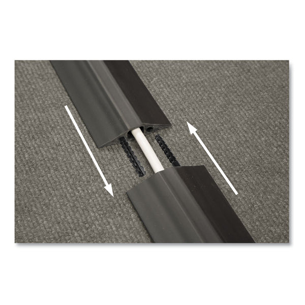 D-Line® Medium-Duty Floor Cable Cover, 2.63" Wide x 30 ft Long, Black (DLNFC68B9M)