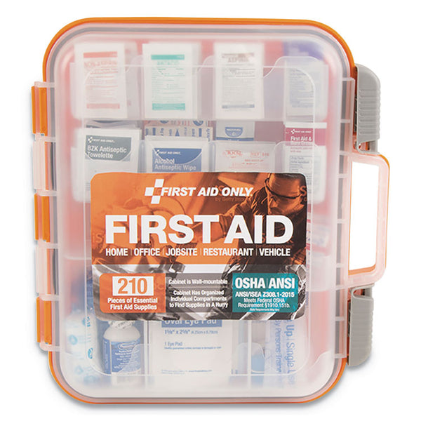 First Aid Only™ ANSI Class A Bulk First Aid Kit, 210 Pieces, Plastic Case (FAO91064) 1 Kit