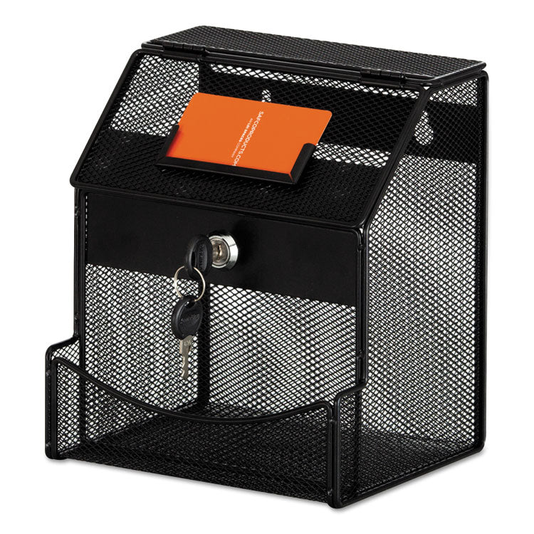 Safco® Onyx Mesh Collection Box, 7.25 x 8.5 x 6, Steel, Black (SAF4238BL)