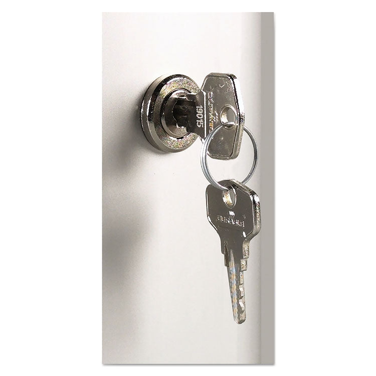 Durable® Locking Key Cabinet, 54-Key, Brushed Aluminum, Silver, 11.75 x 4.63 x 11 (DBL195323) Each