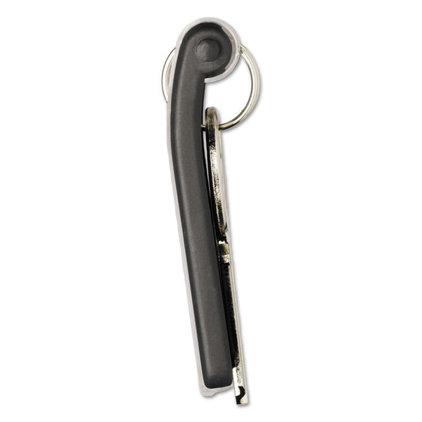 Durable® Key Tags for Locking Key Cabinets, Plastic, 1.13 x 2.75, Black, 6/Pack (DBL195701)