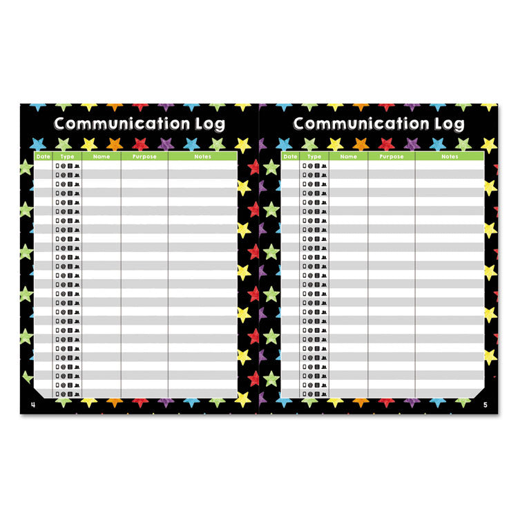 Carson-Dellosa Education Teacher Planner, Weekly/Monthly, Two-Page Spread (Seven Classes), 10.88 x 8.38, Balloon Theme, Black Cover (CDP105000) Each