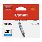 Canon® 2088C001 (CLI-281) ChromaLife100+ Ink, 259 Page-Yield, Cyan (CNM2088C001) Each