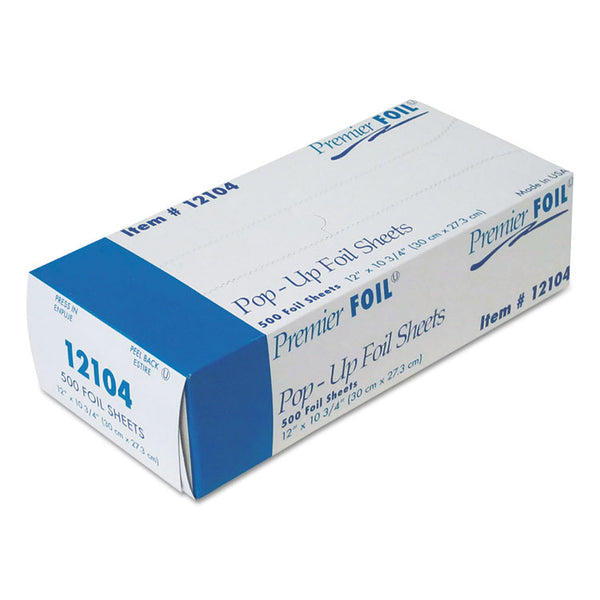 Durable Packaging Premier Pop-Up Aluminum Foil Sheets, 12 x 10.75, 500/Box, 6 Boxes/Carton (DPK12104)