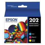 Epson® T202520-S (202) Claria Ink, 165 Page-Yield, Cyan/Magenta/Yellow (EPST202520S) Pack of 3