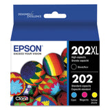 Epson® T202XL-BCS (202XL) Claria High-Yield Ink, 550/165 Page-Yield, Cyan/Magenta/Yellow (EPST202XLBCS) Pack of 4