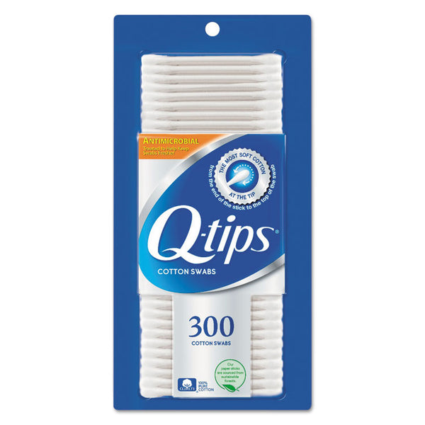 Q-tips® Cotton Swabs, Antibacterial, 300/Pack, 12/Carton (UNI17900CT)