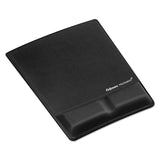 Fellowes® Ergonomic Memory Foam Wrist Support with Attached Mouse Pad, 8.25 x 9.87, Black (FEL9181201)