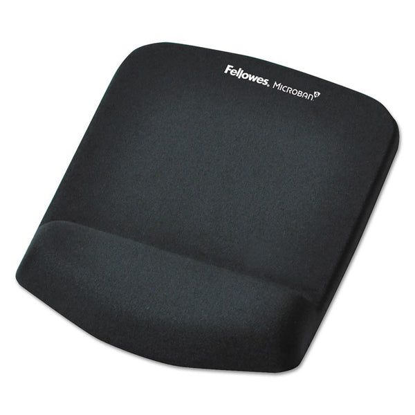 Fellowes® PlushTouch Mouse Pad with Wrist Rest, 7.25 x 9.37, Black (FEL9252001)