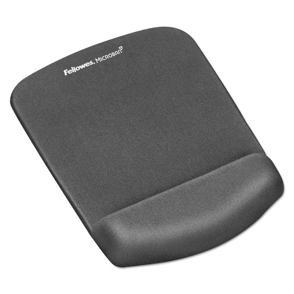 Fellowes® PlushTouch Mouse Pad with Wrist Rest, 7.25 x 9.37, Graphite (FEL9252201)