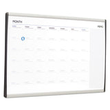 Quartet® ARC Frame Cubicle Magnetic Dry Erase Calendar, One Month Format, 30 x 18, White Surface, Silver Aluminum Frame (QRTARCCP3018)