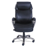 SertaPedic® Cosset High-Back Executive Chair, Supports Up to 275 lb, 18.75" to 21.75" Seat Height, Black Seat/Back, Slate Base (SRJ48965) Each