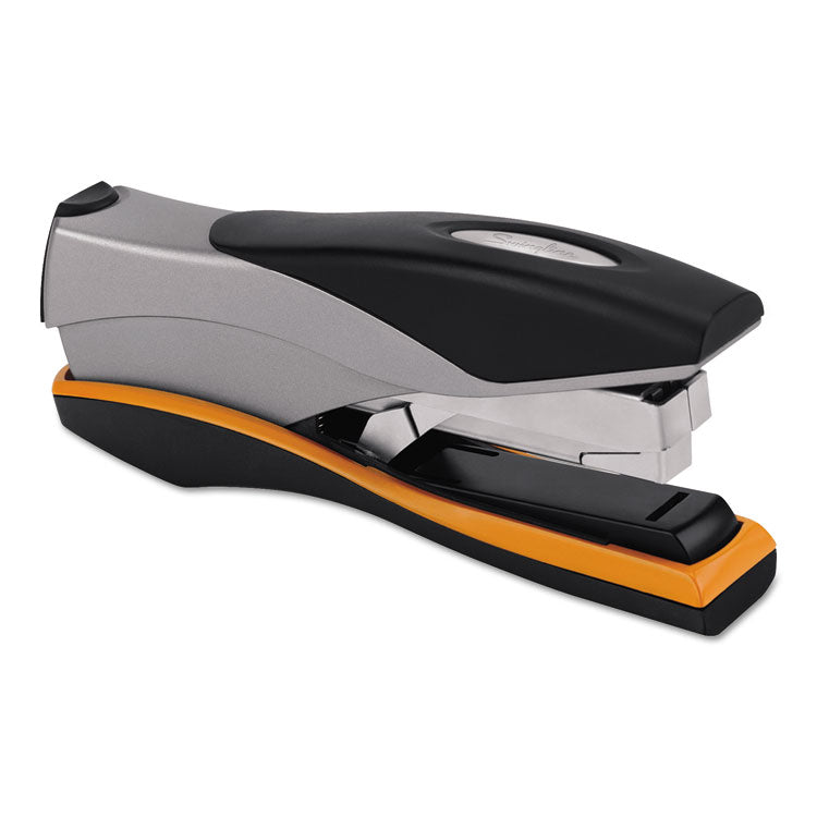 Swingline® Optima 40 Desktop Stapler, 40-Sheet Capacity, Silver/Black/Orange (SWI87845) Each