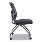 Alera® Alera Elusion Mesh Nesting Chairs, Supports Up to 275 lb, 18.1" Seat Height, Black Seat, Black Back, Black Base, 2/Carton (ALEEL4915)