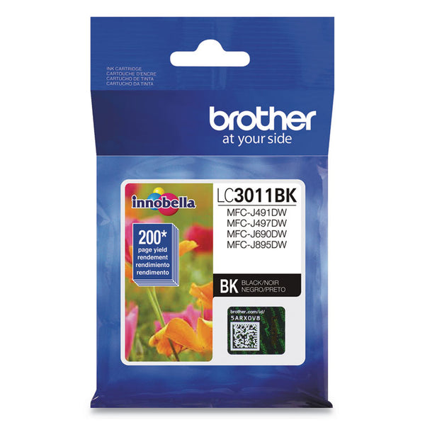 Brother LC3011BK Ink, 200 Page-Yield, Black (BRTLC3011BK)