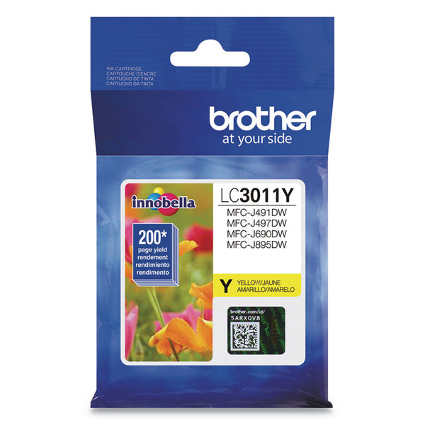 Brother LC3011Y Ink, 200 Page-Yield, Yellow (BRTLC3011Y)