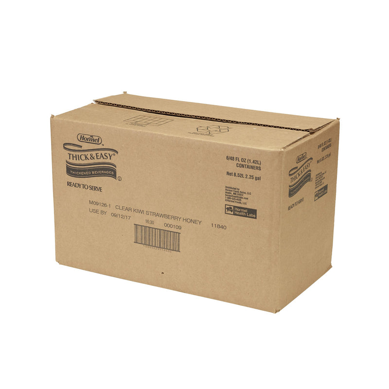 Thick & Easy® Thickened Beverage 46 oz. Bottle Kiwi Strawberry Flavor Liquid IDDSI Level 3 Moderately Thick/Liquidized (671146_CS) 6/CS