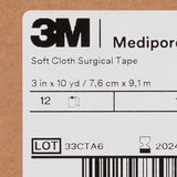 3M™ Medipore™ H Perforated Medical Tape White 3 Inch X 10 Yard Soft Cloth NonSterile (324082_RL) 1/RL