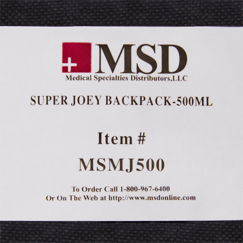 McKesson Feeding Pump Backpack Black, Pump Pocket, Outside View Window, Solution Wrap, Support Straps, 2 X 8 X 13 Inch (1138435_EA) 1/EA