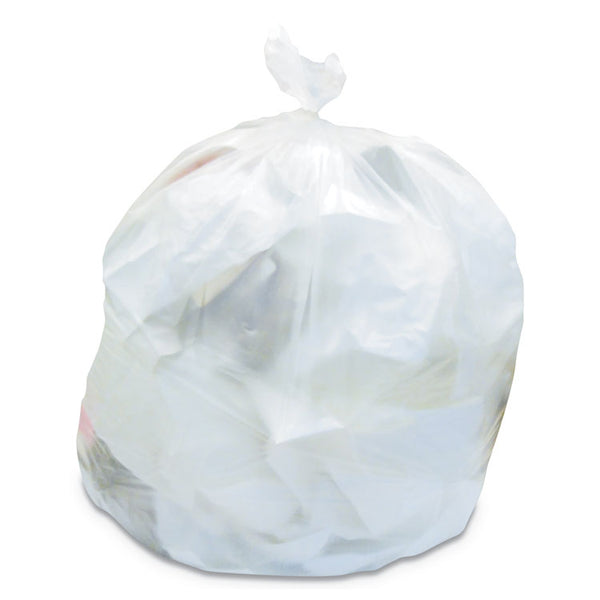 Heritage High-Density Waste Can Liners, 45 gal, 22 microns, 40" x 48", Natural, 25 Bags/Roll, 6 Rolls/Carton (HERZ8048WNR01) Case of 150