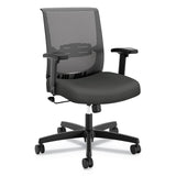 HON® Convergence Mid-Back Task Chair, Swivel-Tilt, Supports Up to 275 lb, 16.5" to 21" Seat Height, Iron Ore Seat, Black Back/Base (HONCMZ1ACU19)