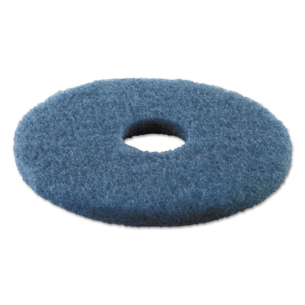 Boardwalk® Scrubbing Floor Pads, 13" Diameter, Blue, 5/Carton (BWK4013BLU)