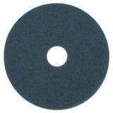 Boardwalk® Scrubbing Floor Pads, 16" Diameter, Blue, 5/Carton (BWK4016BLU)