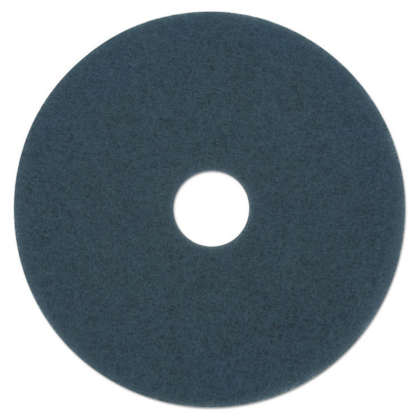 Boardwalk® Scrubbing Floor Pads, 16" Diameter, Blue, 5/Carton (BWK4016BLU) Case of 5