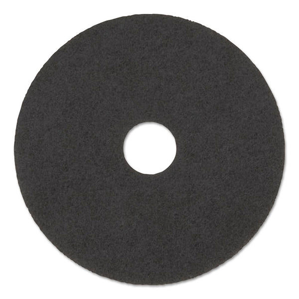 Boardwalk® High Performance Stripping Floor Pads, 19" Diameter, Black, 5/Carton (BWK4019HIP)