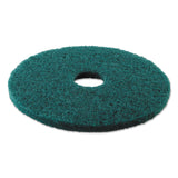 Boardwalk® Heavy-Duty Scrubbing Floor Pads, 13" Diameter, Green, 5/Carton (BWK4013GRE)
