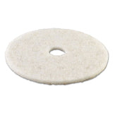 Boardwalk® Natural Burnishing Floor Pads, 17" Diameter, White, 5/Carton (BWK4017NAT)