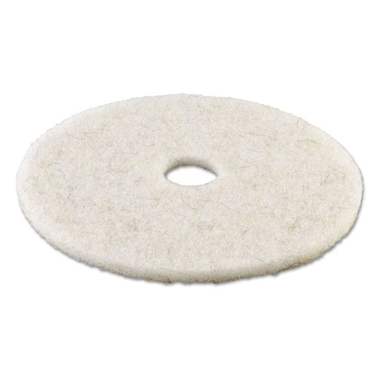 Boardwalk® Natural Burnishing Floor Pads, 21" Diameter, White, 5/Carton (BWK4021NAT)