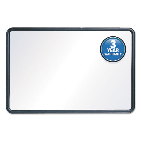 Quartet® Contour Dry Erase Board, 24 x 18, Melamine White Surface, Black Plastic Frame (QRT7551)