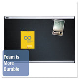 Quartet® Prestige Embossed Foam Bulletin Board, 72 x 48, Black Surface, Silver Aluminum Frame (QRTB347A) Each