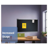 Quartet® Prestige Embossed Foam Bulletin Board, 36 x 24, Black Surface, Silver Aluminum Frame (QRTB343A)