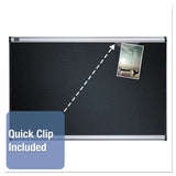 Quartet® Prestige Embossed Foam Bulletin Board, 36 x 24, Black Surface, Silver Aluminum Frame (QRTB343A)