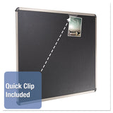 Quartet® Prestige Euro-Style Embossed Foam Bulletin Board, 48 x 34.44, Black Surface, Euro Titanium Aluminum Frame (QRTB364T) Each