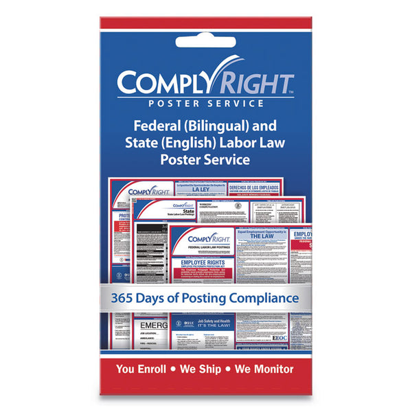 ComplyRight® Labor Law Poster Service, "State Labor Law", 4 x 7 (COS098434) Each