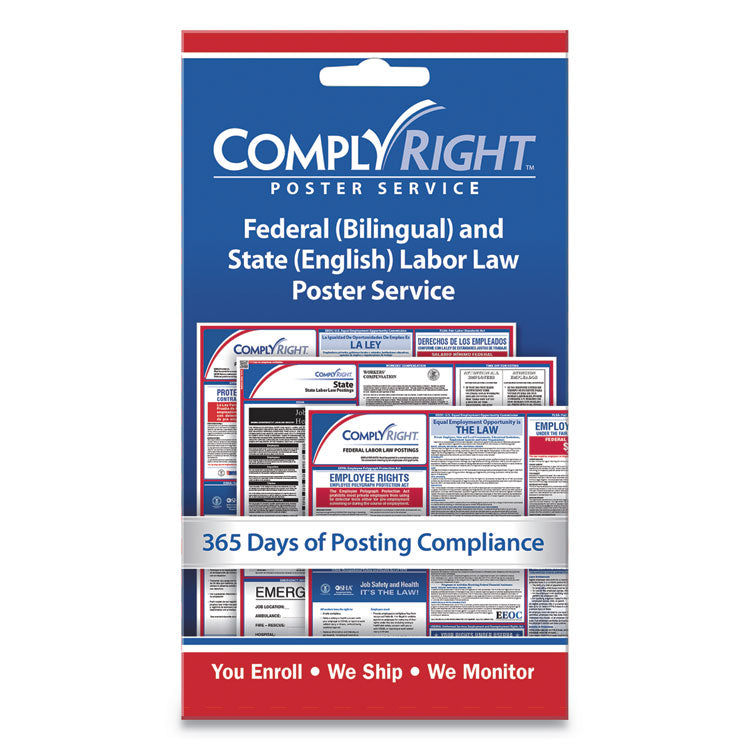 ComplyRight® Labor Law Poster Service, "State Labor Law", 4 x 7 (COS098434)