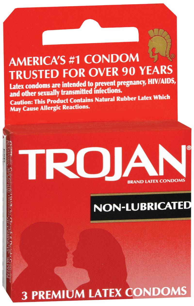 Trojan® Condom Non Lubricated One Size Fits Most 3 per Box (762029_BX) 3/BX
