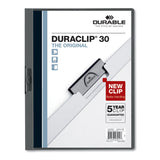 Durable® DuraClip Report Cover, Clip Fastener, 8.5 x 11,  Clear/Graphite, 25/Box (DBL220357) Each