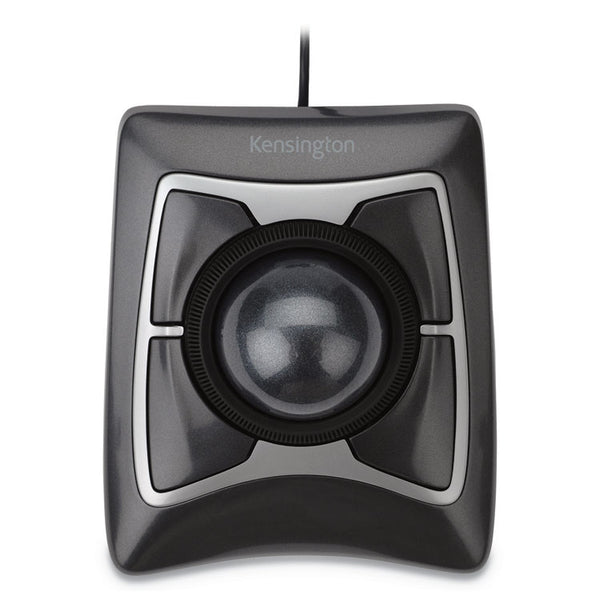 Kensington® Expert Mouse Trackball, USB 2.0, Left/Right Hand Use, Black/Silver (KMW64325)