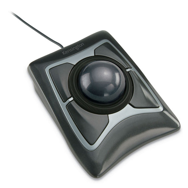 Kensington® Expert Mouse Trackball, USB 2.0, Left/Right Hand Use, Black/Silver (KMW64325)