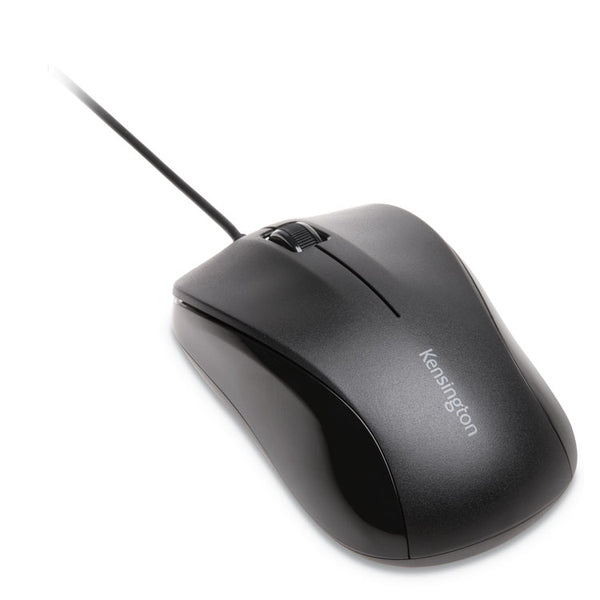 Kensington® Wired USB Mouse for Life, USB 2.0, Left/Right Hand Use, Black (KMW72110) Each