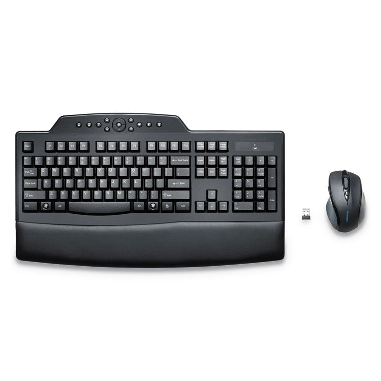 Kensington® Pro Fit Comfort Wireless Desktop Set, 2.4 GHz Frequency/30 ft Wireless Range, Black (KMW72403) Each