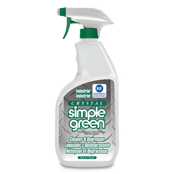 Simple Green® Crystal Industrial Cleaner/Degreaser, 24 oz Spray Bottle, 12/Carton (SMP19024)